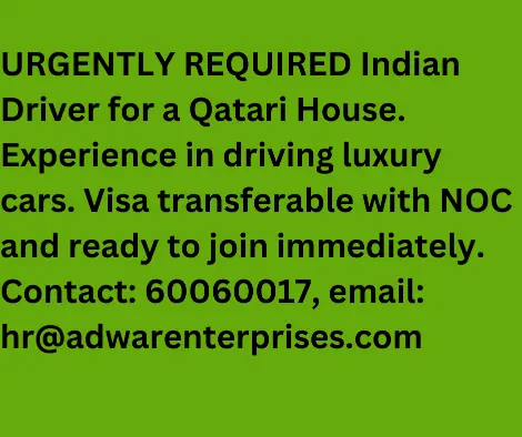 Job in Qatar for driver