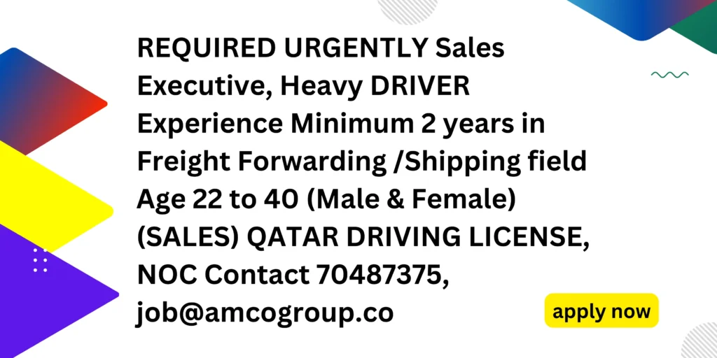 Join Qatar's Best Team. this advertisement for related for heavy driver.