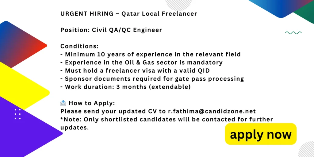 There is hiring for skilled engineering and landscaping roles in Qatar. There are good chances to uplift your career in Qatar.