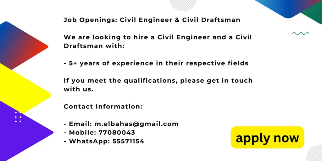 There are jobs for civil engineer