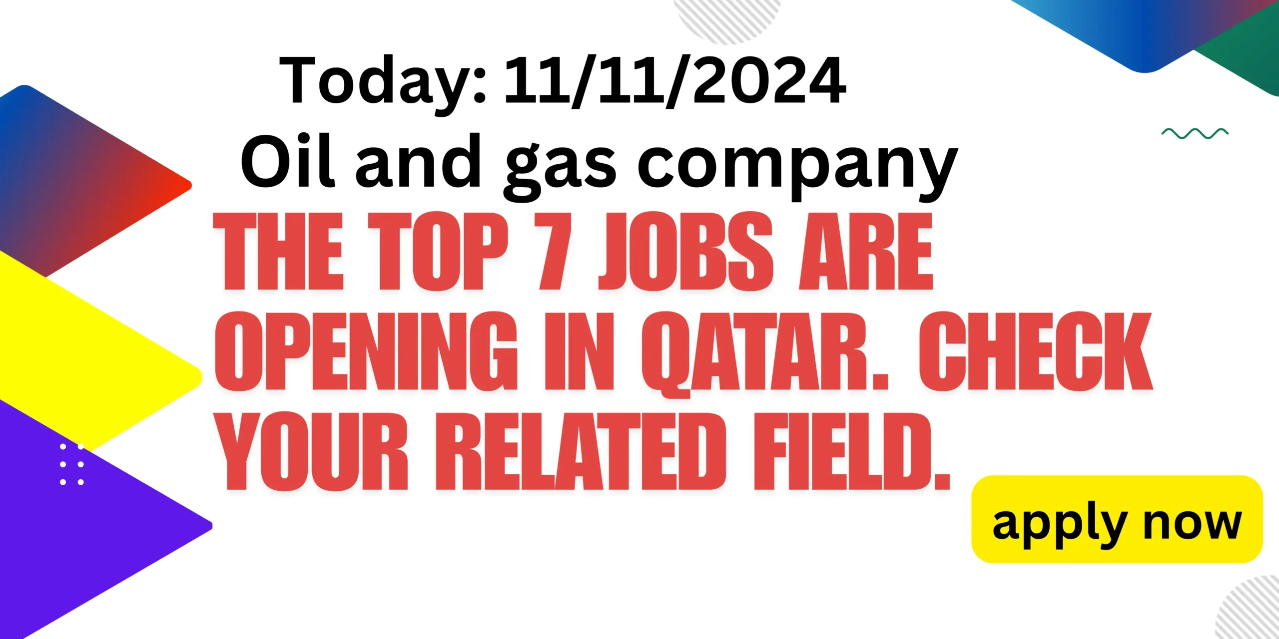 top 7 jobs are opening in Qatar.