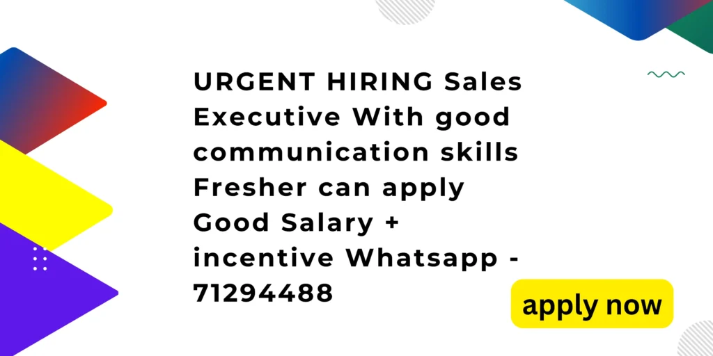 urgent hirirng in Qatar! Multiple jobs across industries. And this advertisment for sales excutive