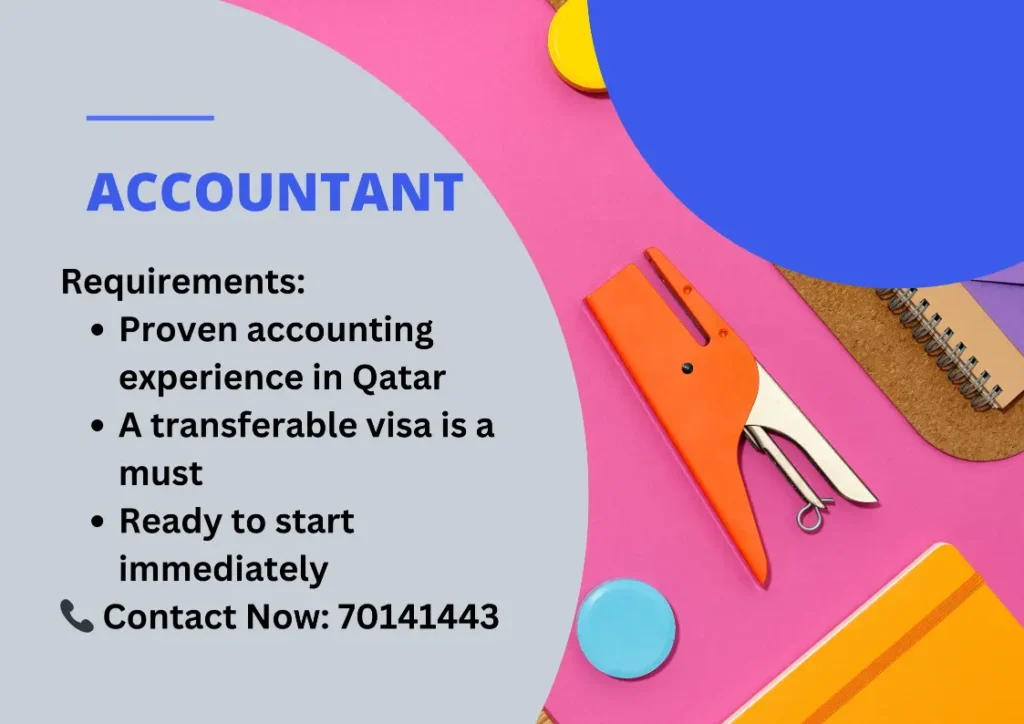 Discover Your Next Career Opportunity in Qatar. This job for Accountant.