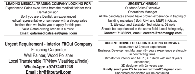 Exciting Job Opportunities in Qatar-10/03/2025.