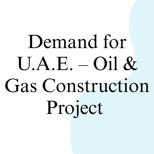 Demand for the UAE.