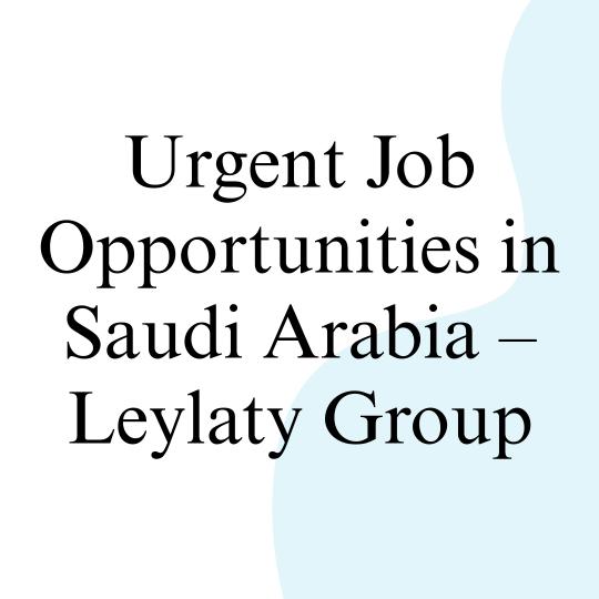 Urgent demand for Saudi Arabia.
