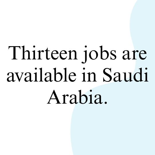 A reputed company in Saudi Arabia is hiring.