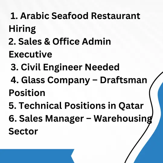 Urgent job opportunities in Qatar.
