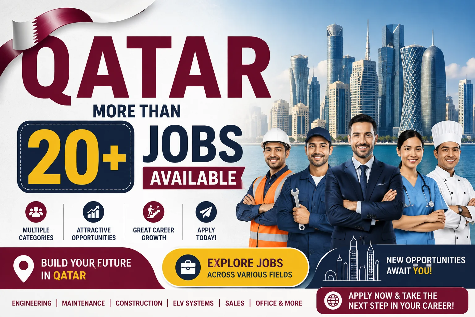 Qatar Jobs 2026: 20+ Vacancies Across Multiple Fields