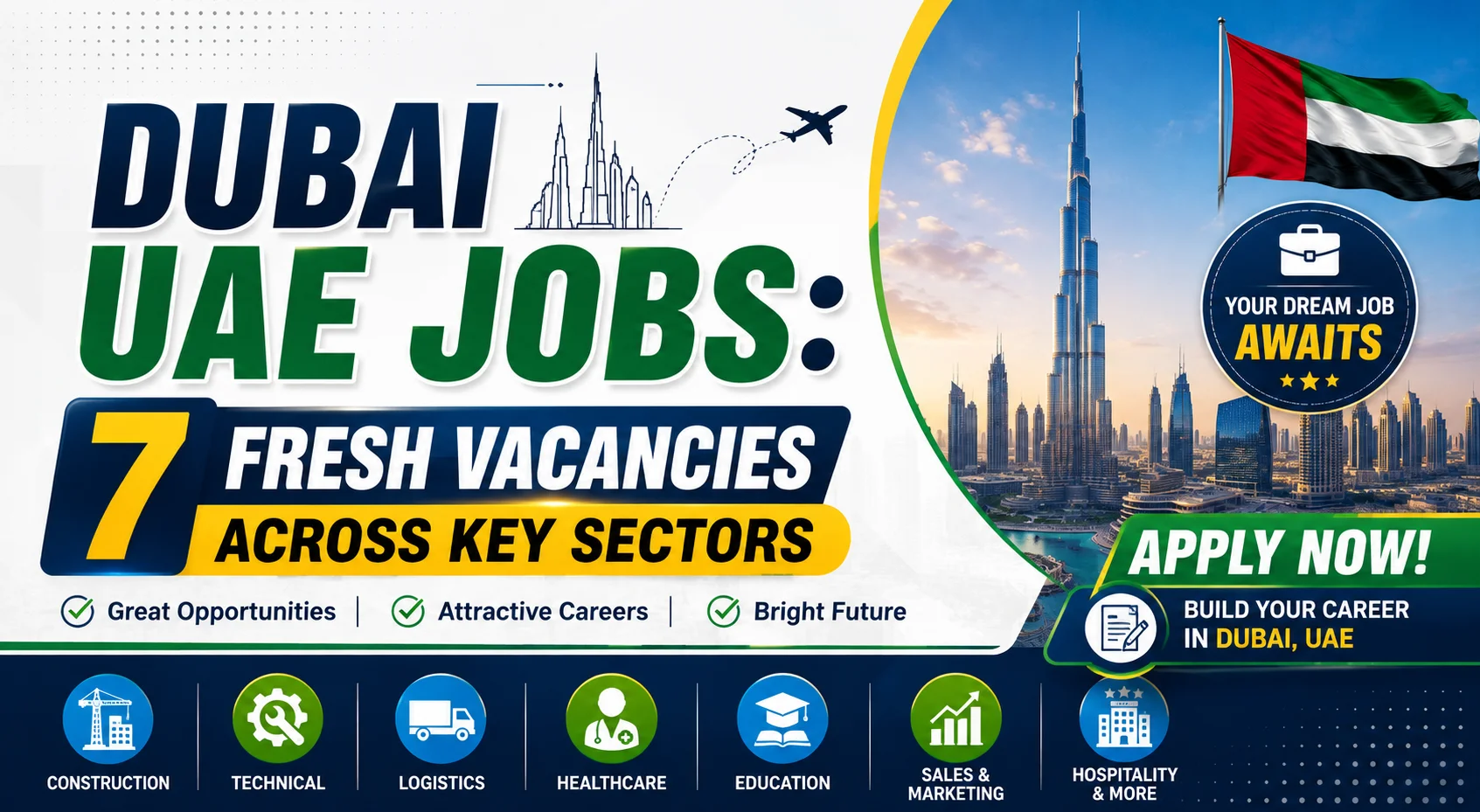 Dubai UAE Jobs: 7 Fresh Vacancies Across Key Sectors
