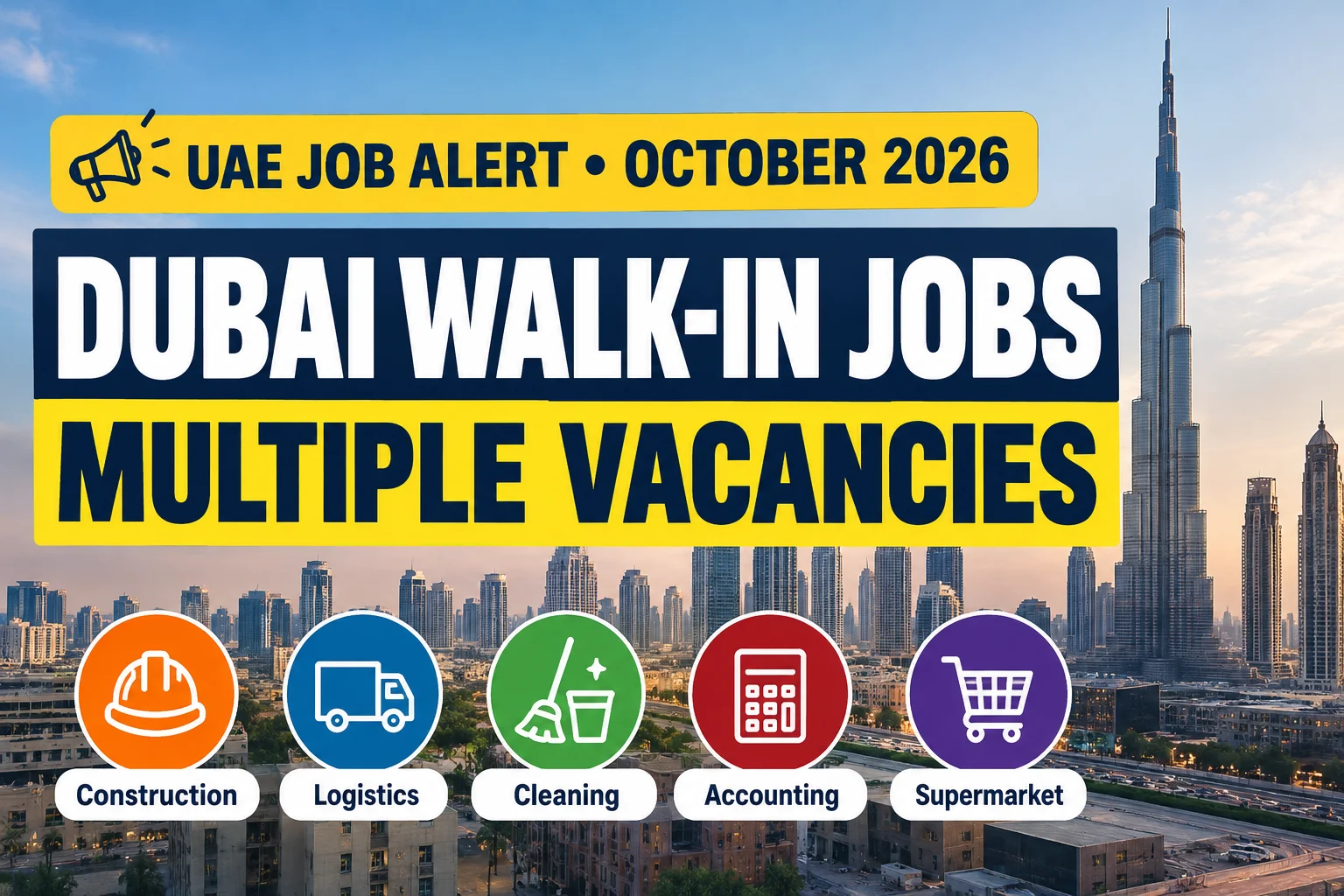 Dubai Walk-In Interviews October 2026: Latest UAE Job Vacancies